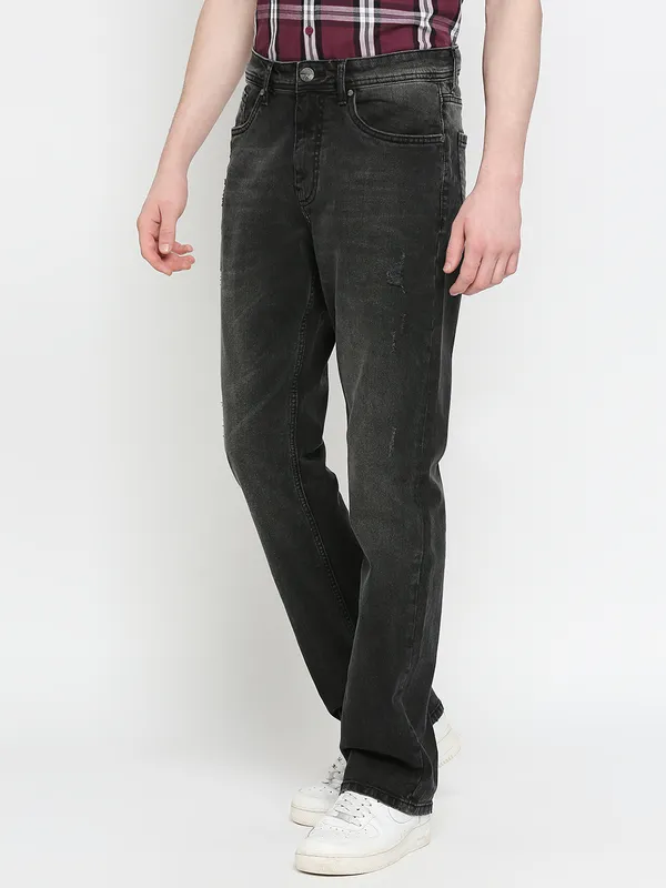 Being Human Men Boot Cut Fit Denim-Black Tone