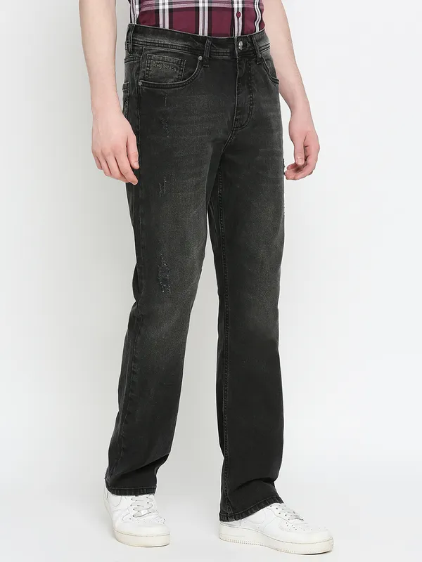 Being Human Men Boot Cut Fit Denim-Black Tone