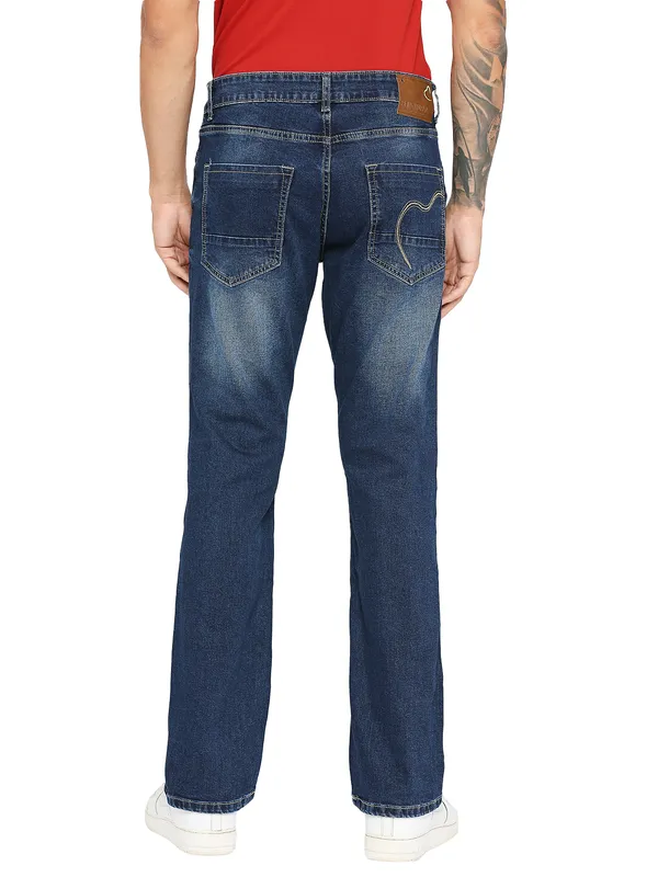 Being Human Men Boot Cut Fit Denim-Dark Tone