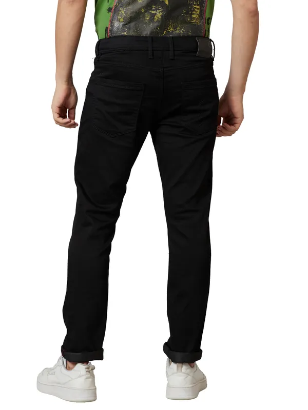 Being Human Men Slim Straight Fit Denim-Black Tone