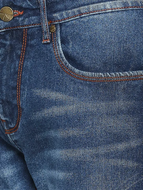 Being Human Clothing Men Slim Straight Fit Denim-Dark Tone