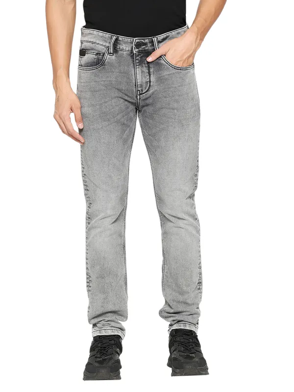 Being Human Men Slim Fit Denim-Grey Tone