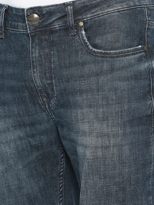 Being Human Men Cropped Fit Denim-Dark Tone