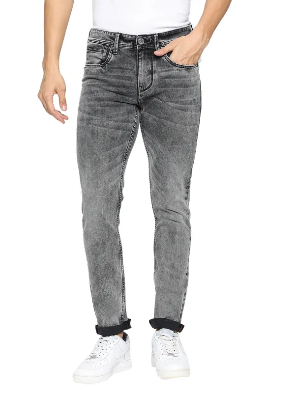 Being Human Clothing Men Skinny Fit Denim-Grey Tone
