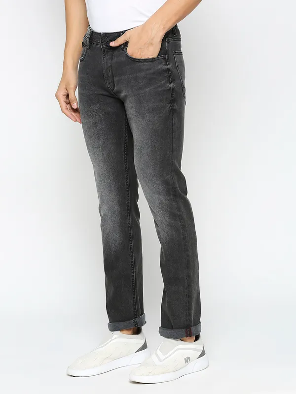 Being Human Clothing Men Boot Cut Fit Denim-Black Tone