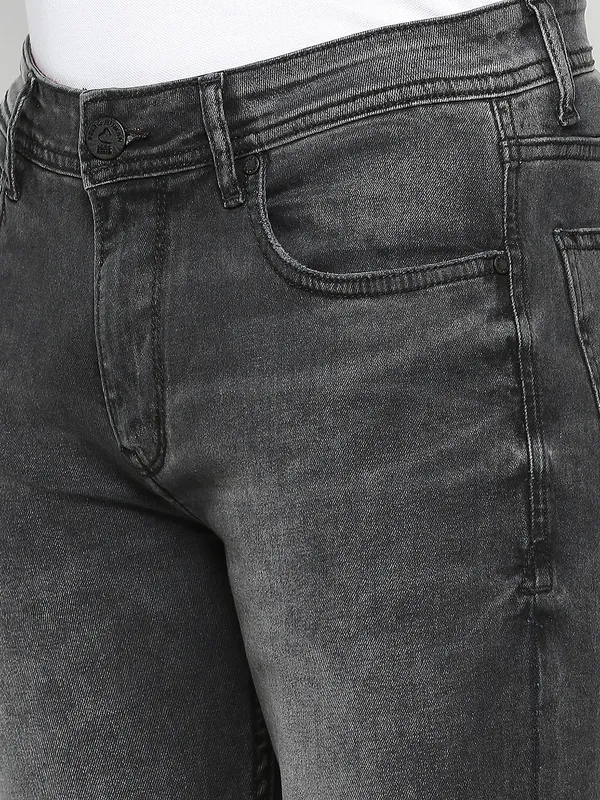 Being Human Clothing Men Boot Cut Fit Denim-Black Tone