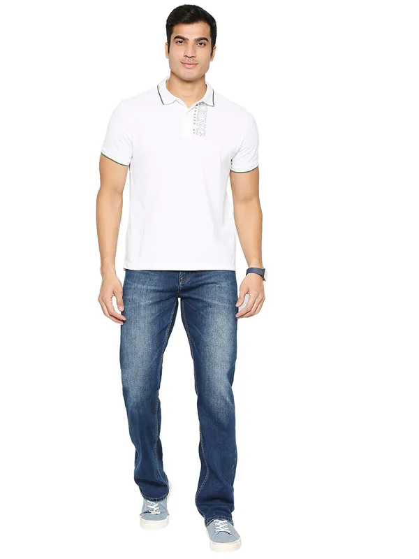 Being Human Men Boot Cut Fit Denim-Mid Tone