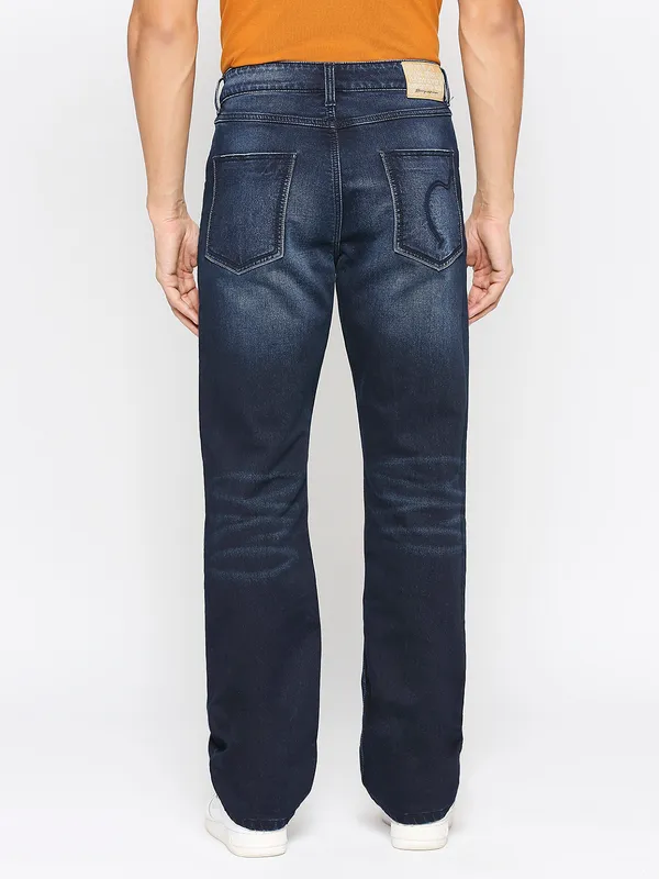 Being Human Clothing Men Boot Cut Fit Denim-Dark Tone