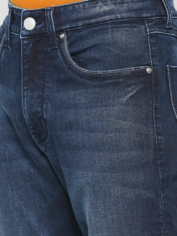 Being Human Clothing Men Boot Cut Fit Denim-Dark Tone