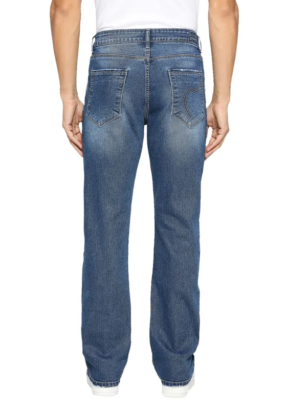 Being Human Clothing Men Boot Cut Fit Denim-Mid Tone