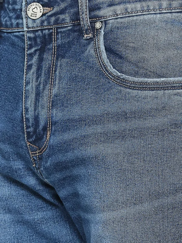 Being Human Clothing Men Boot Cut Fit Denim-Mid Tone