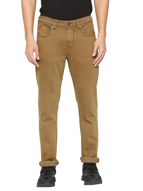 Being Human Men Slim Fit Denim-Dk Khaki