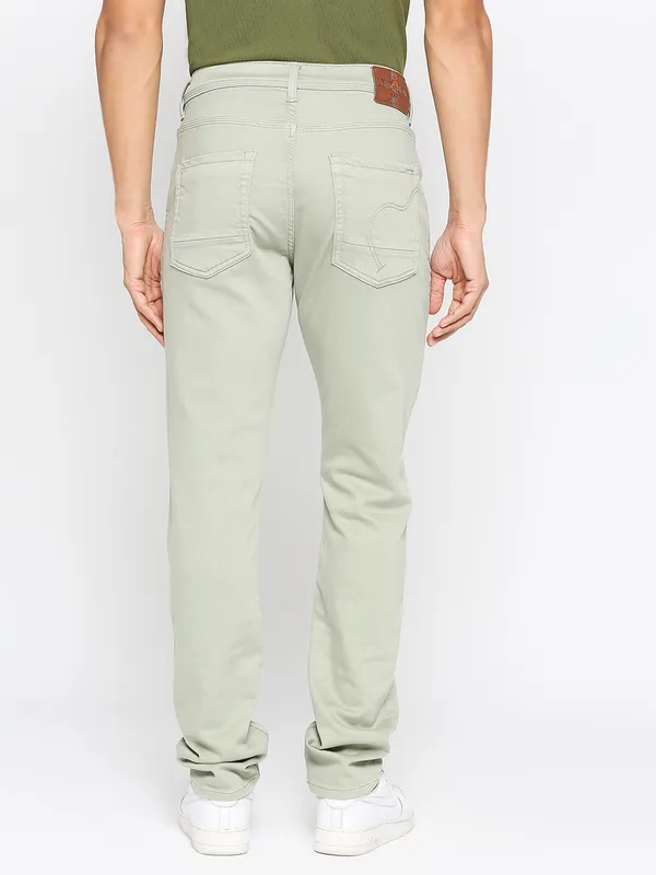 Being Human Men Slim Fit Denim-Light Olive