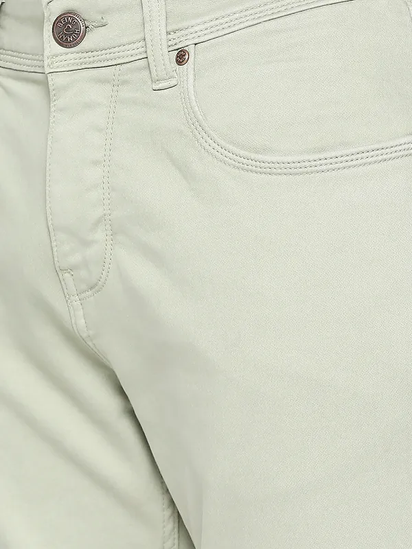 Being Human Men Slim Fit Denim-Light Olive