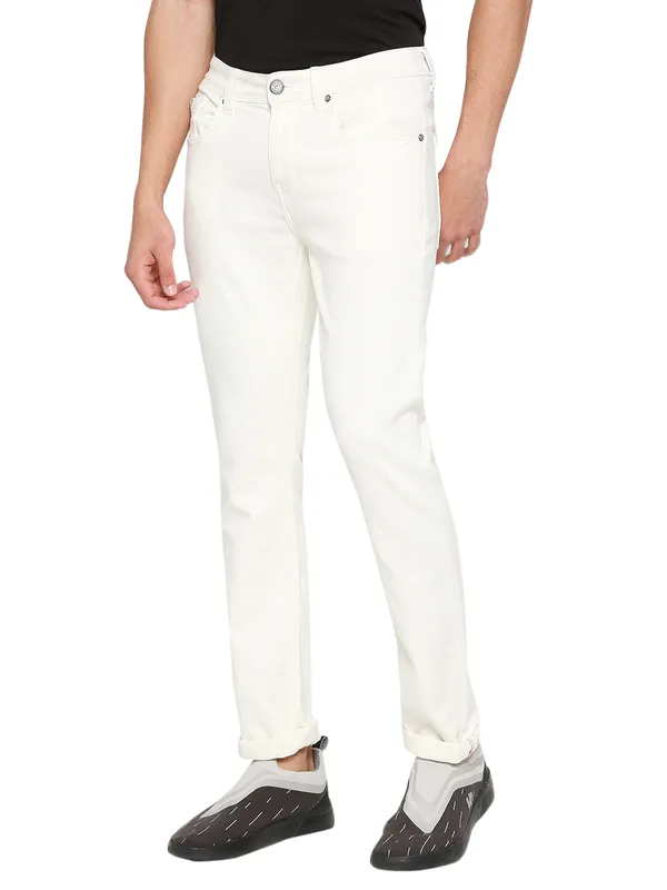 Being Human Men Slim Fit Denim-White