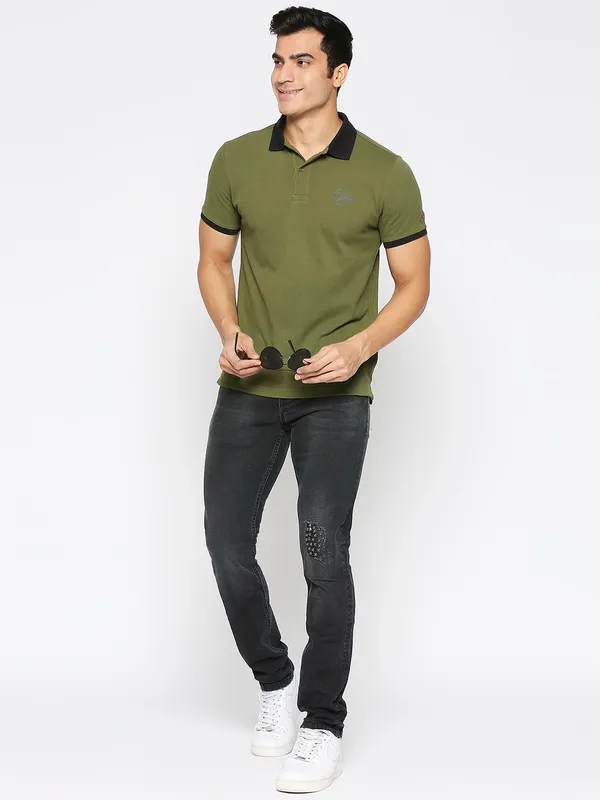 Being Human Clothing Men Slim Fit Denim-Black Tone