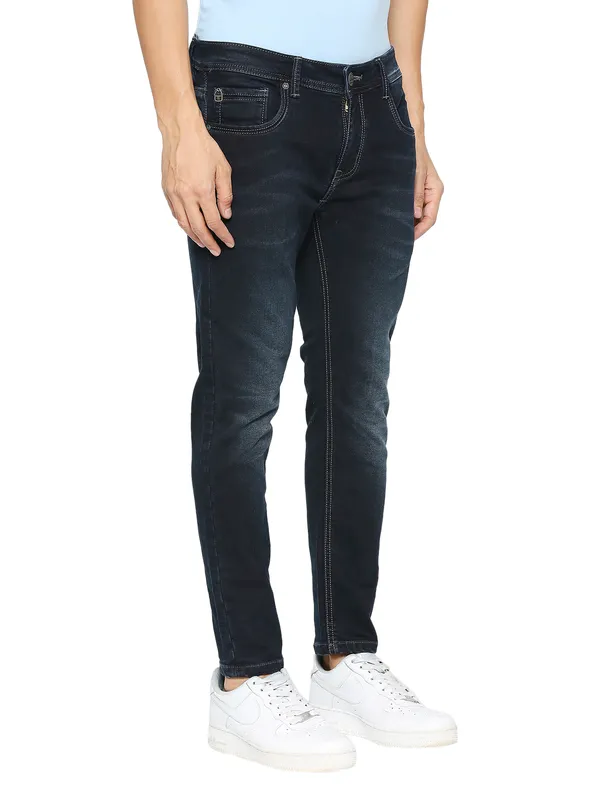 Being Human Men Cropped Fit Denim-Dark Tone