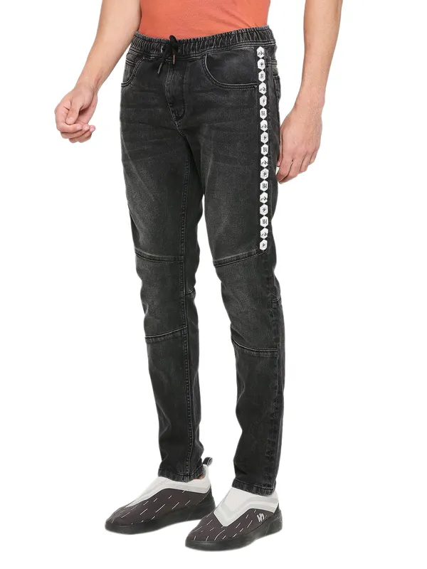 Being Human Men Jogger Fit Denim-Black Tone