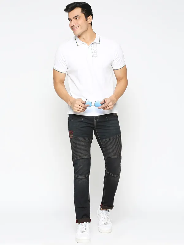 Being Human Clothing Men Jogger Fit Denim-Black Tone