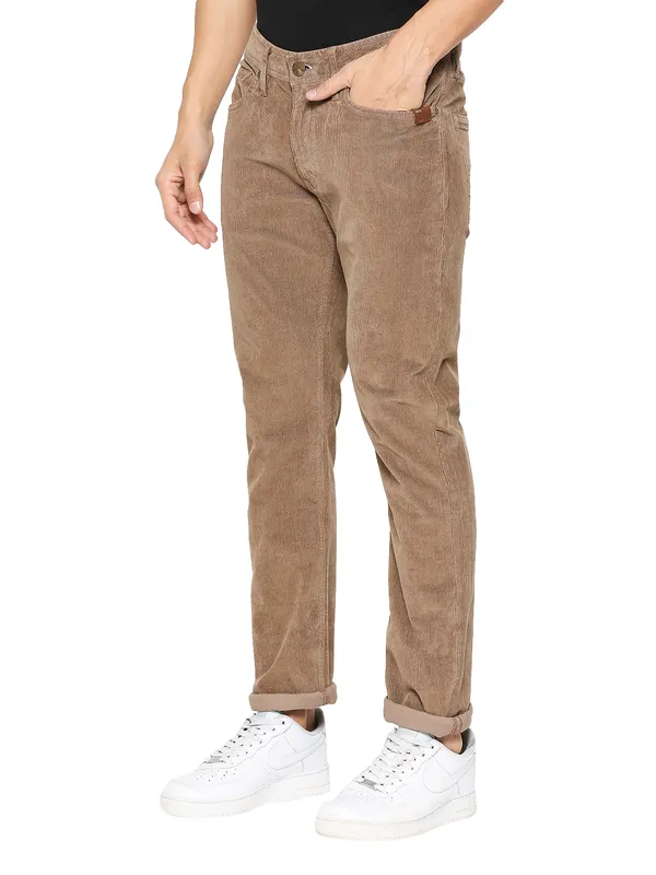 Being Human Clothing Men Slim Fit Denim-Dk Khaki