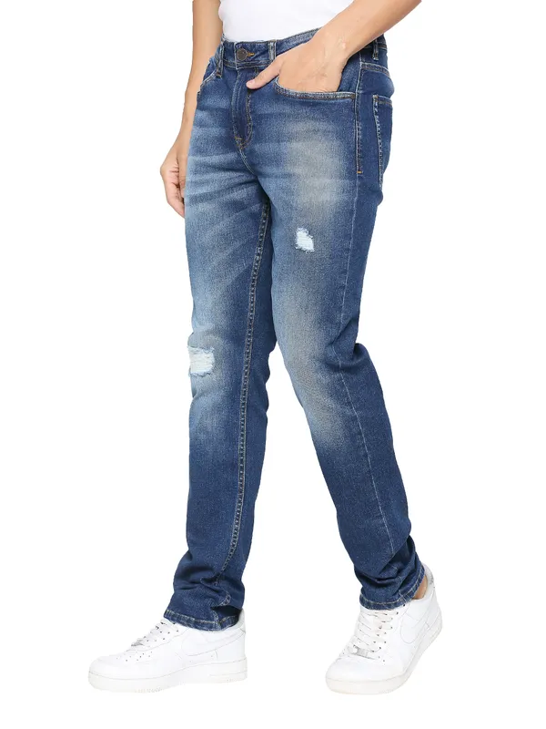 Being Human Men Slim Fit Denim-Mid Tone