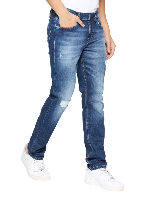 Being Human Men Slim Fit Denim-Mid Tone