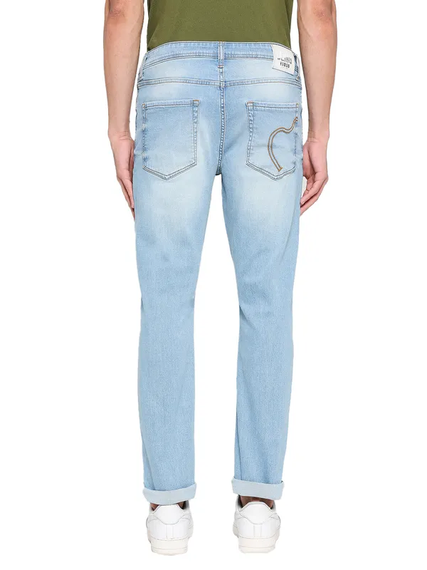 Being Human Clothing Men Slim Fit Denim-Light Tone