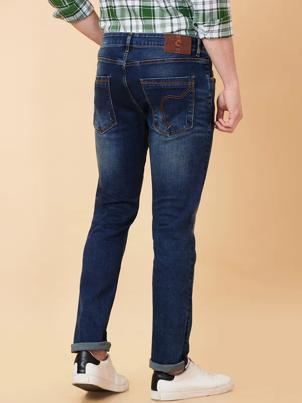 Being Human Men Slim Fit Denim-Dark Tone