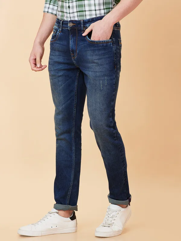Being Human Men Slim Fit Denim-Dark Tone