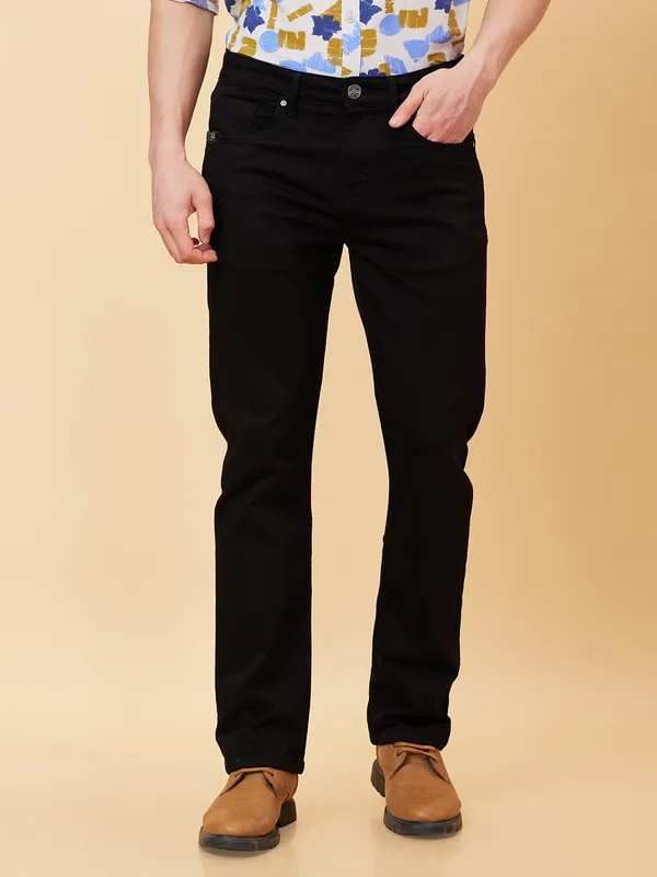 Being Human Clothing Men Boot Cut Fit Denim-Black Tone