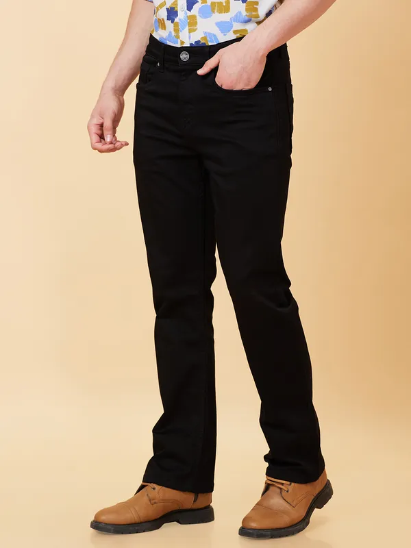 Being Human Clothing Men Boot Cut Fit Denim-Black Tone