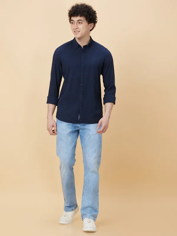 Being Human Clothing Men Boot Cut Fit Denim-Light Tone