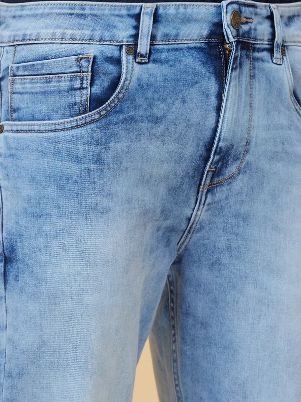 Being Human Clothing Men Boot Cut Fit Denim-Light Tone