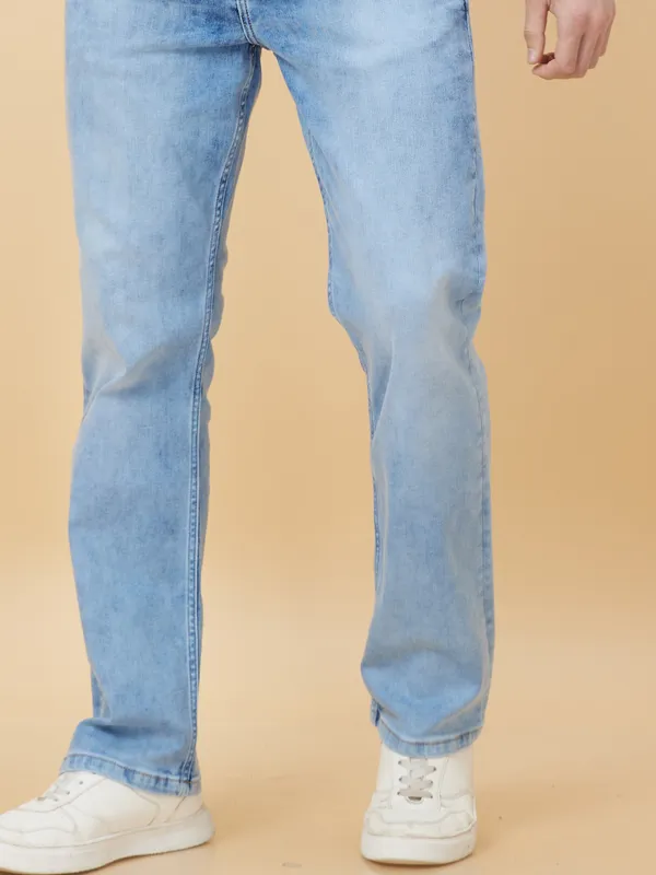 Being Human Clothing Men Cropped Fit Denim-Mid Tone