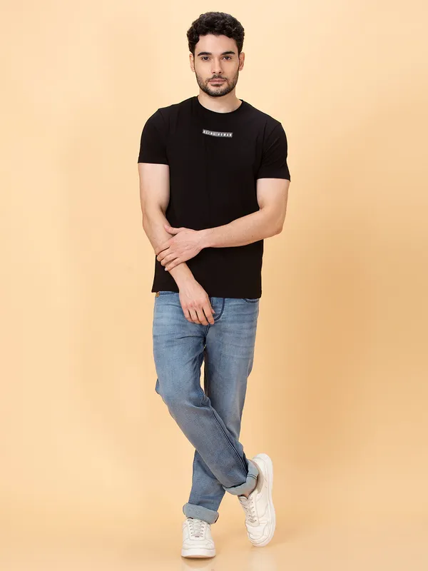 Being Human Men Slim Straight Fit Denim-Light Tone