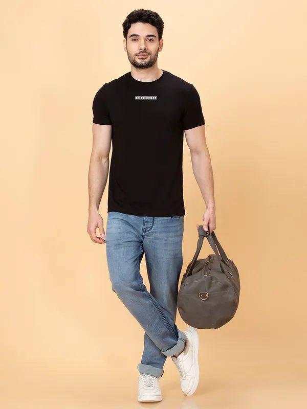 Being Human Men Slim Straight Fit Denim-Light Tone