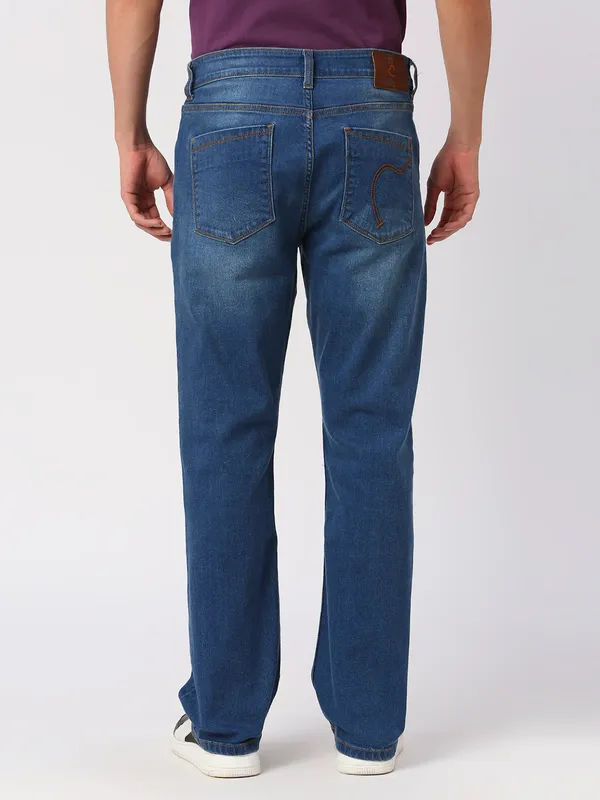 Being Human Clothing Men Boot Cut Fit Denim-Mid Tone