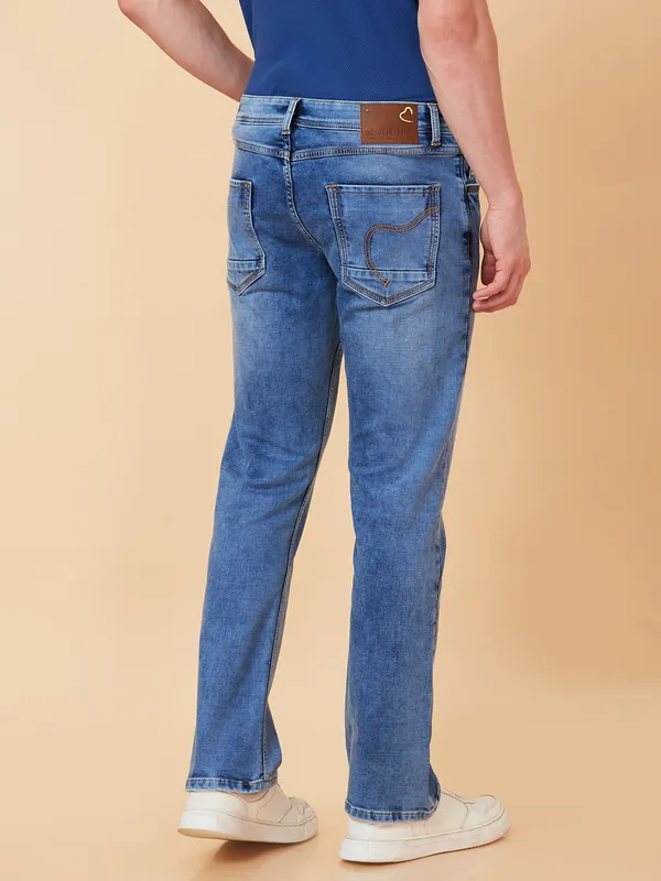 Being Human Clothing Men Boot Cut Fit Denim-Light Tone