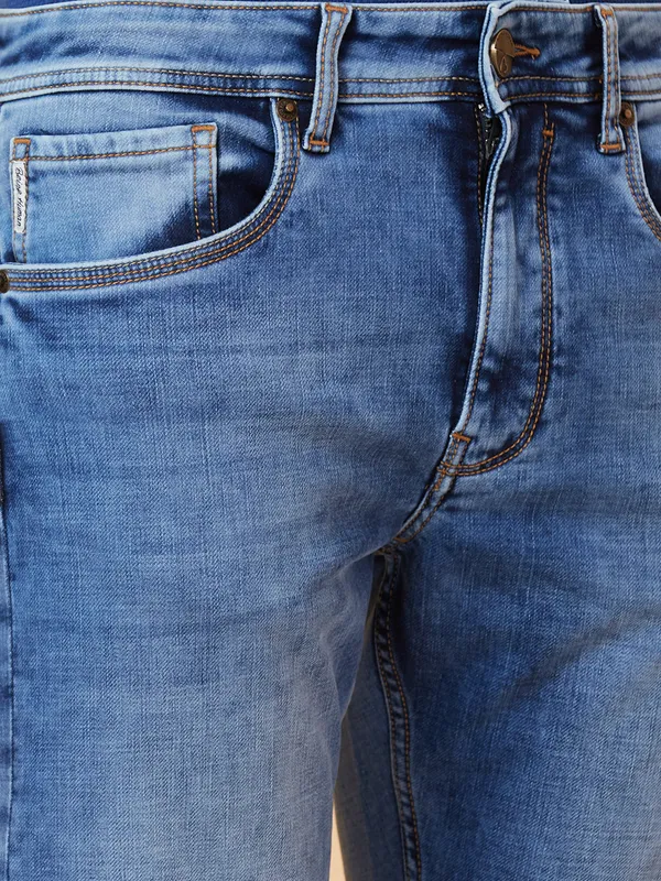 Being Human Clothing Men Boot Cut Fit Denim-Light Tone