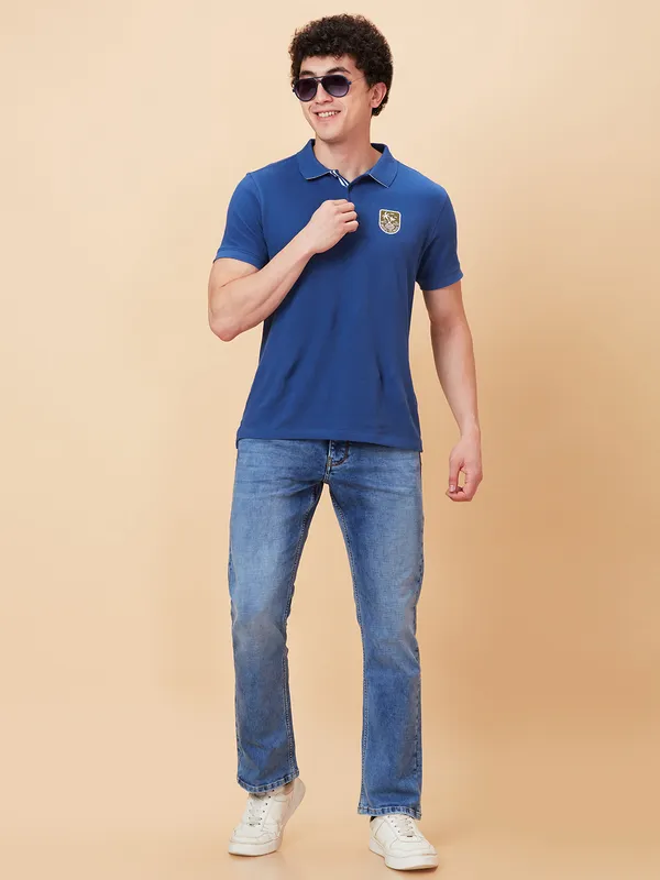 Being Human Clothing Men Boot Cut Fit Denim-Light Tone