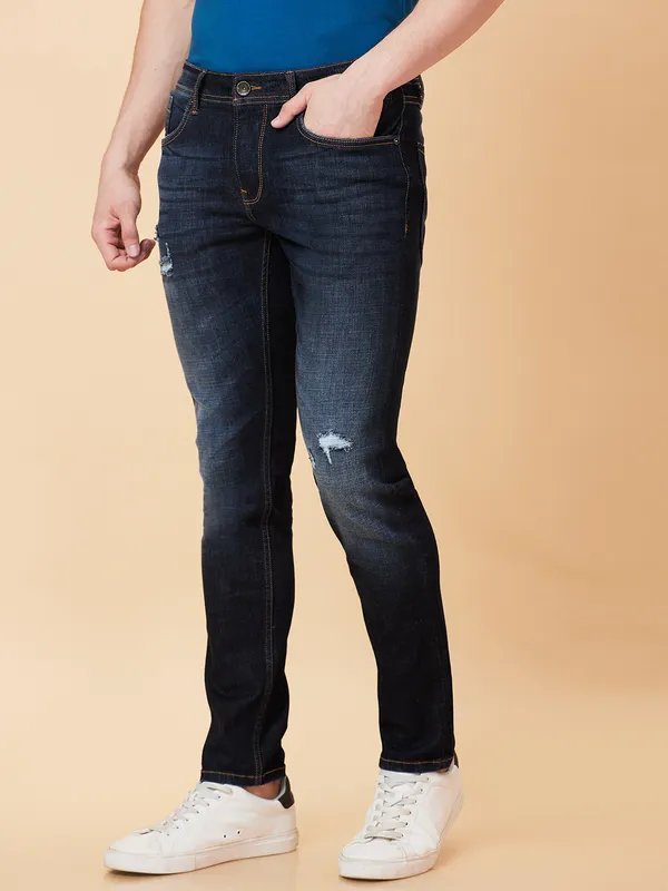 Being Human Men Skinnyfit Denim-Dark Tone