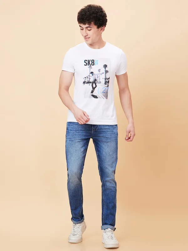 Being Human Men Slim Fit Denim-Mid Tone