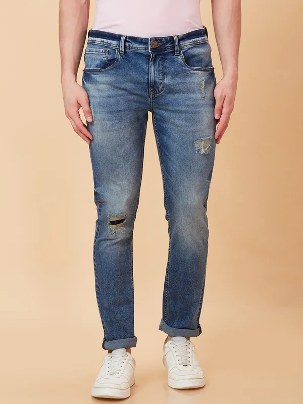 Being Human Men Slim Fit Denim-Mid Tone