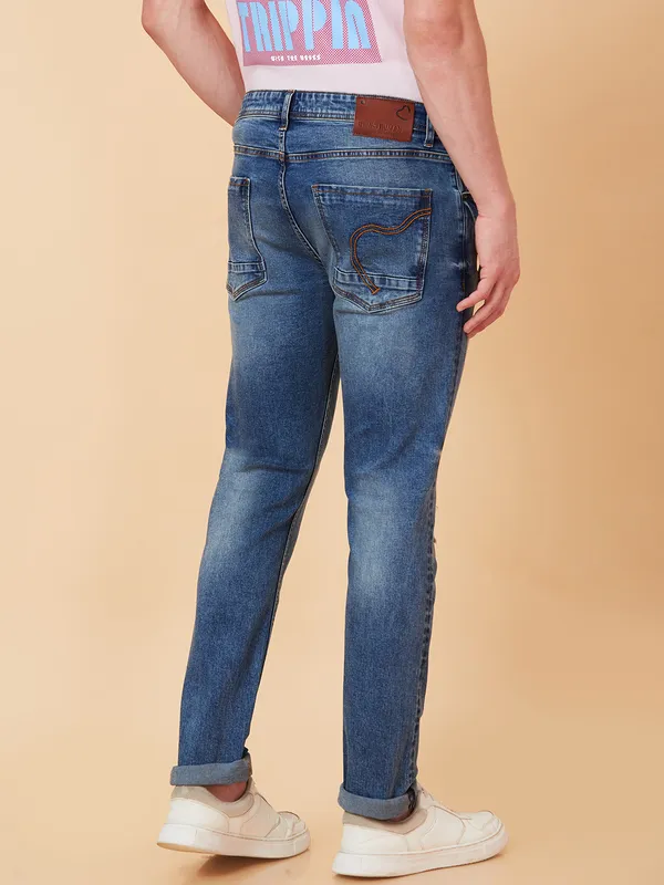 Being Human Men Slim Fit Denim-Mid Tone