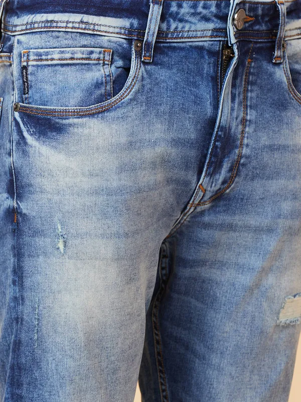 Being Human Clothing Men Boot Cut Fit Denim-Mid Tone