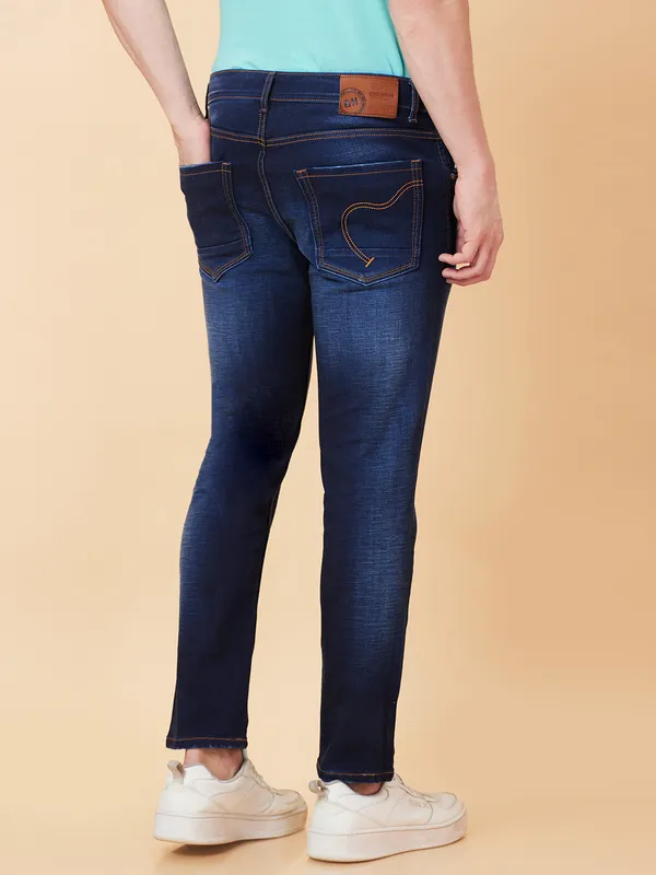 Being Human Clothing Men Cropped Fit Denim-Dark Tone