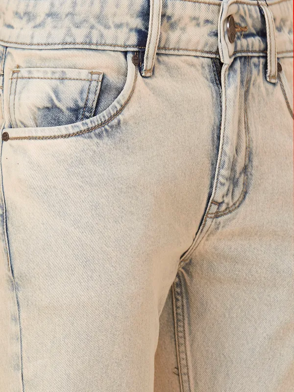 Being Human Men Straight Fit Denim-Babe Pink
