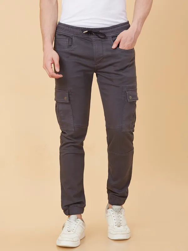 Being Human Men Jogger Fit Denim-Charcoal
