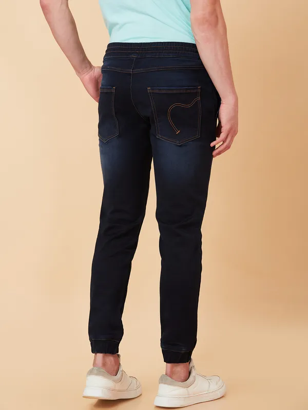 Being Human Men Jogger Fit Denim-Dark Tone