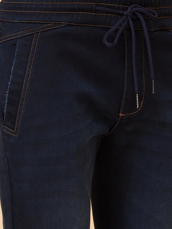 Being Human Men Jogger Fit Denim-Dark Tone